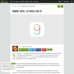 WWDC 2015 : et voici iOS 9 !