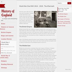 WWI The aftermath - History of England