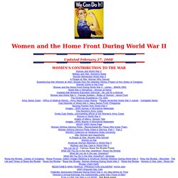 WWII Women & the Homefront