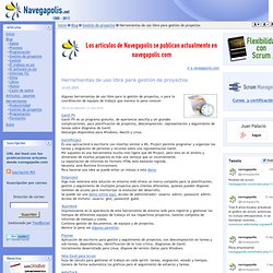 www.navegapolis.net - Herramientas de uso libre para gestión de proyectos