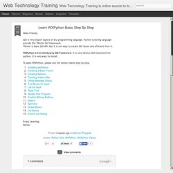 Learn WXPython Basic Step By Step
