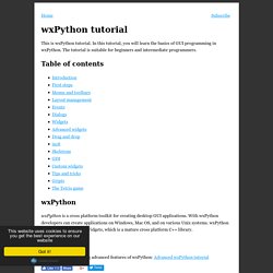 The wxPython tutorial