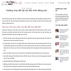 Xưởng may đồ bộ vải đũi siêu đáng yêu