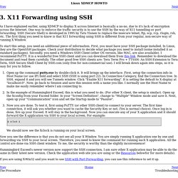 X11 Forwarding using SSH