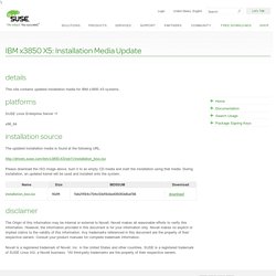 IBM x3850 X5: Installation Information