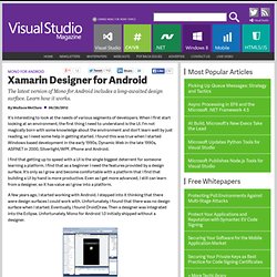 Xamarin Designer for Android