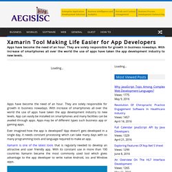Xamarin Tool Making Life Easier for App Developers