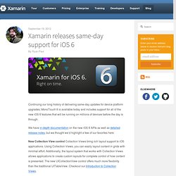 releases same-day support for iOS 6