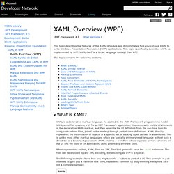 XAML Overview (WPF)