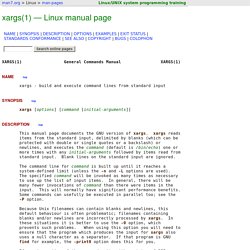 xargs(1) - Linux manual page