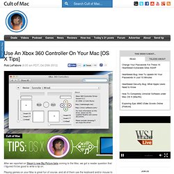 Use An Xbox 360 Controller On Your Mac [OS X Tips