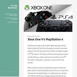 Xbox One V’s PlayStation 4