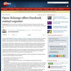 Open-Xchange offers Facebook contact exporter