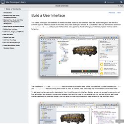 Xcode Overview: Build a User Interface