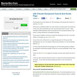 iOS 5 Xcode Storyboard Tutorial And Guide Page