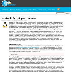 xdotool: Script your mouse