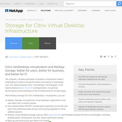 Mschifano added: Citrix XenDesktop Virtualization – Virtual Desktop Storage