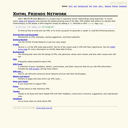 XFN - XHTML Friends Network