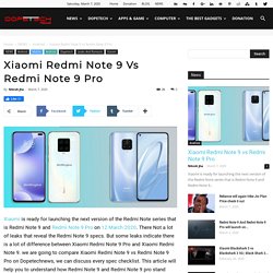 Xiaomi Redmi Note 9 vs Redmi Note 9 Pro