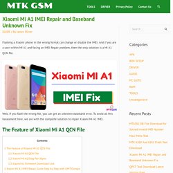 Xiaomi Mi A1 IMEI Repair and Baseband Unknown Fix