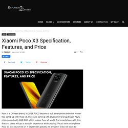 Xiaomi Poco X3 Specification, Features, and Price!!