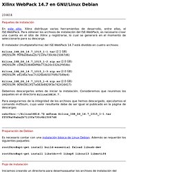 Xilinx WebPack en linux