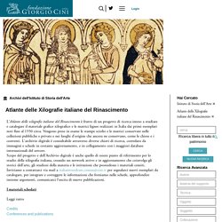 Atlante delle Xilografie italiane del Rinascimento - Istituto di Storia dell'Arte - Archivio digitale della Fondazione Giorgio Cini Onlus