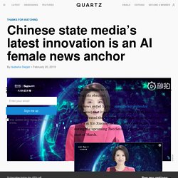 China's Xinhua launches world's first AI female news anchor