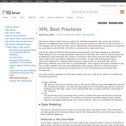 XML Best Practices for SQL