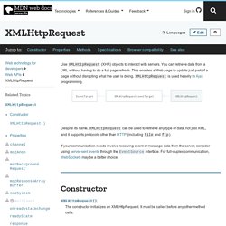 XMLHttpRequest - Document Object Model (DOM)