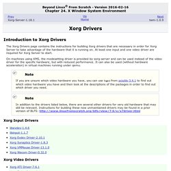 Xorg Drivers