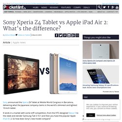 Sony Xperia Z4 Tablet vs Apple iPad Air 2: What's the difference?