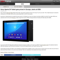 Sony Xperia Z4 Tablet gets priced in Europe, starts at 559