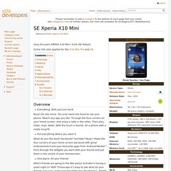 SE Xperia X10 Mini - XDA-Developers