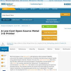A Low-Cost Open-Source Metal 3-D Printer