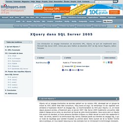 XQuery dans SQL Server 2005