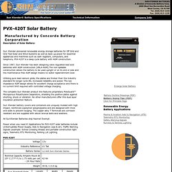 Sun Xtender Solar Batteries - Photovoltaic Battery