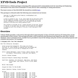 XTVD-Tools Project