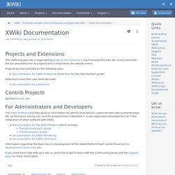 Documentation (Main.Documentation) - XWiki.org