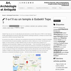 Y-a-t'il eu un temple à Gobekli Tepe
