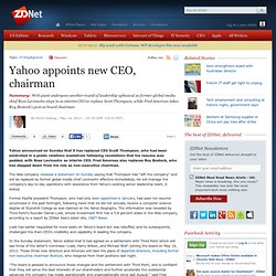 Yahoo appoints new CEO, chairman