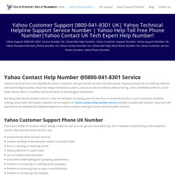 Yahoo Customer Care Number UK