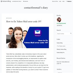 How to fix Yahoo Mail error code 19?