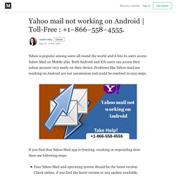 Yahoo mail not working on Android