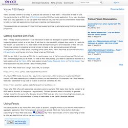 Create RSS Feeds for Yahoo