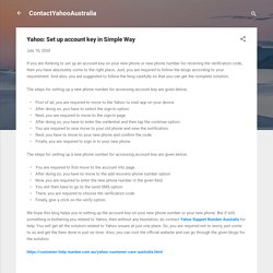 Yahoo: Set up account key in Simple Way