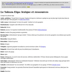 Le Yakuza Eiga: lexique et ressources