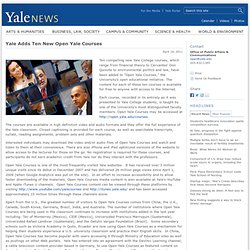 Adds Ten New Open Yale Courses