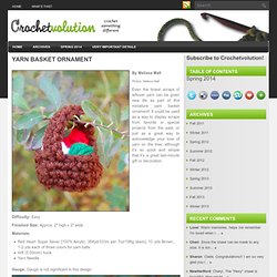 Crochet Yarn Basket Ornament