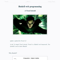 Haskell web programming